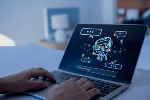 ChatGPT tutorial thumbnail: person interacting with AI chatbot